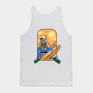 Summer Skeleton Surfer Tank Top